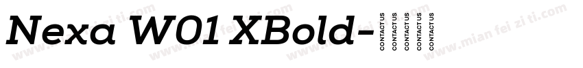 Nexa W01 XBold字体转换